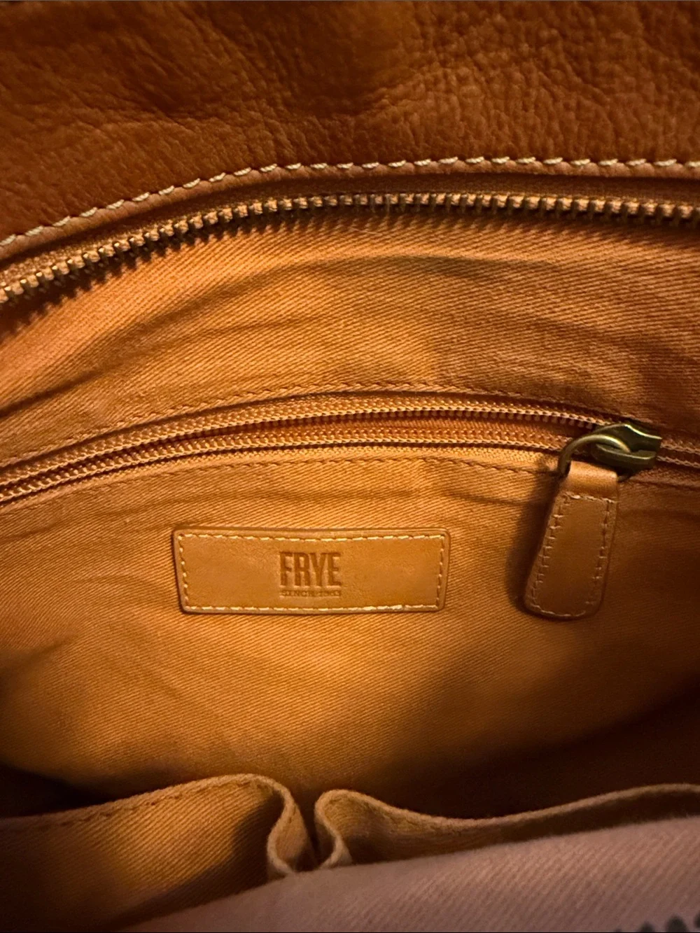 Frye Leather Shoulder Bag in Cognac Brown - Classic Women's Crossbody
